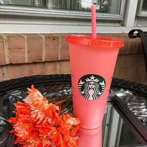 Starbucks Color-Changing Reusable Cold Cups Peach